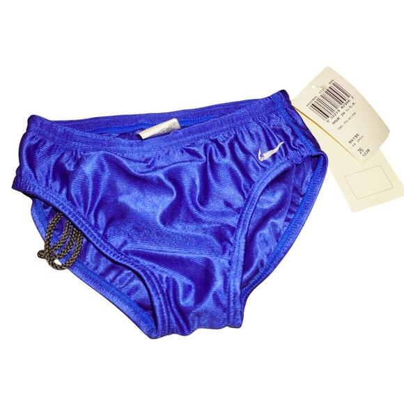 Vintage Nike Swim Brief Men’s Size 26 USA Blue Racing Swimwear NOS Deadstock - Picture 2 of 9
